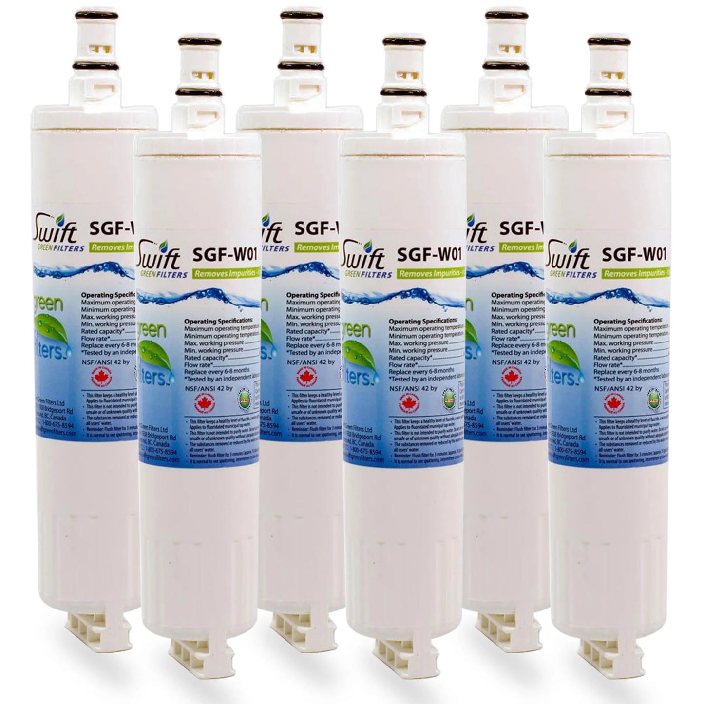 Swift Green Filters SGF-W01 Compatible Refrigerator Water Filter for 4396508, 4396510, EDR5RXD1, Made in USA
