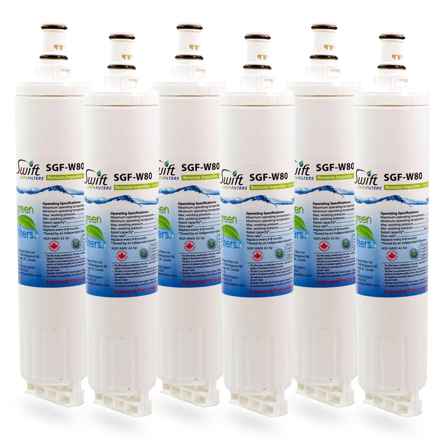 Swift Green Filters SGF-W80 Compatible Refrigerator Water Filter for 4396508, 4396510, EDR5RXD1, FILTER 5, Made in USA