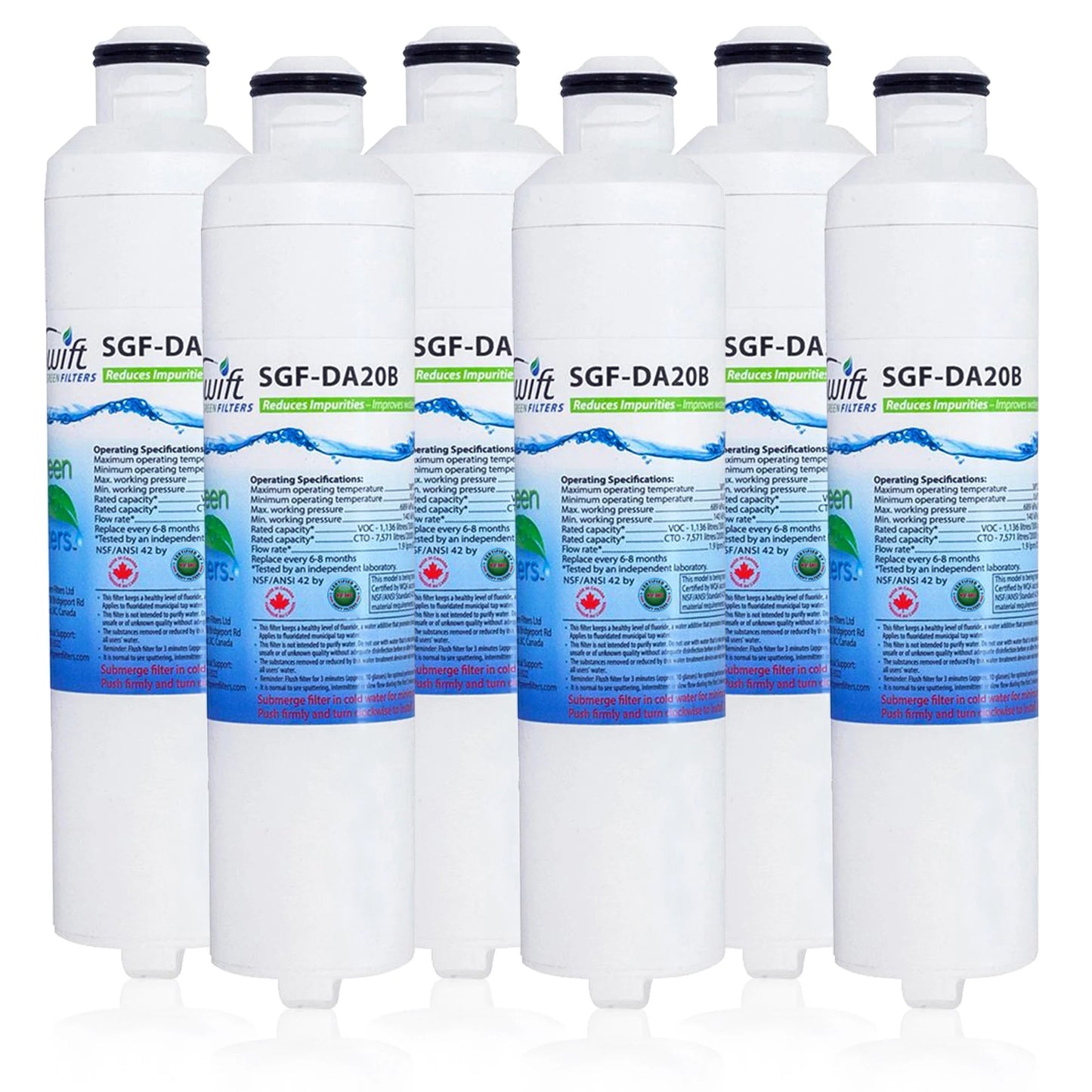 Swift Green Filters SGF-GWF Compatible Refrigerator Water Filter for GWF, RPWF, WSG-4 ,PFE29P, Made in USA