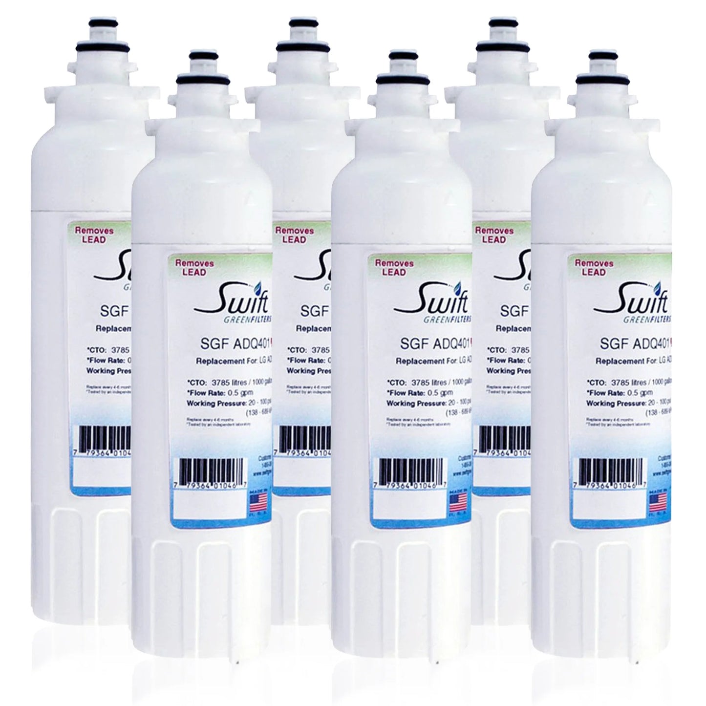 Swift Green Filters SGF-ADQ401 Rx Compatible Refrigerator Water Filter for LT800P, ADQ73613401, Made in USA