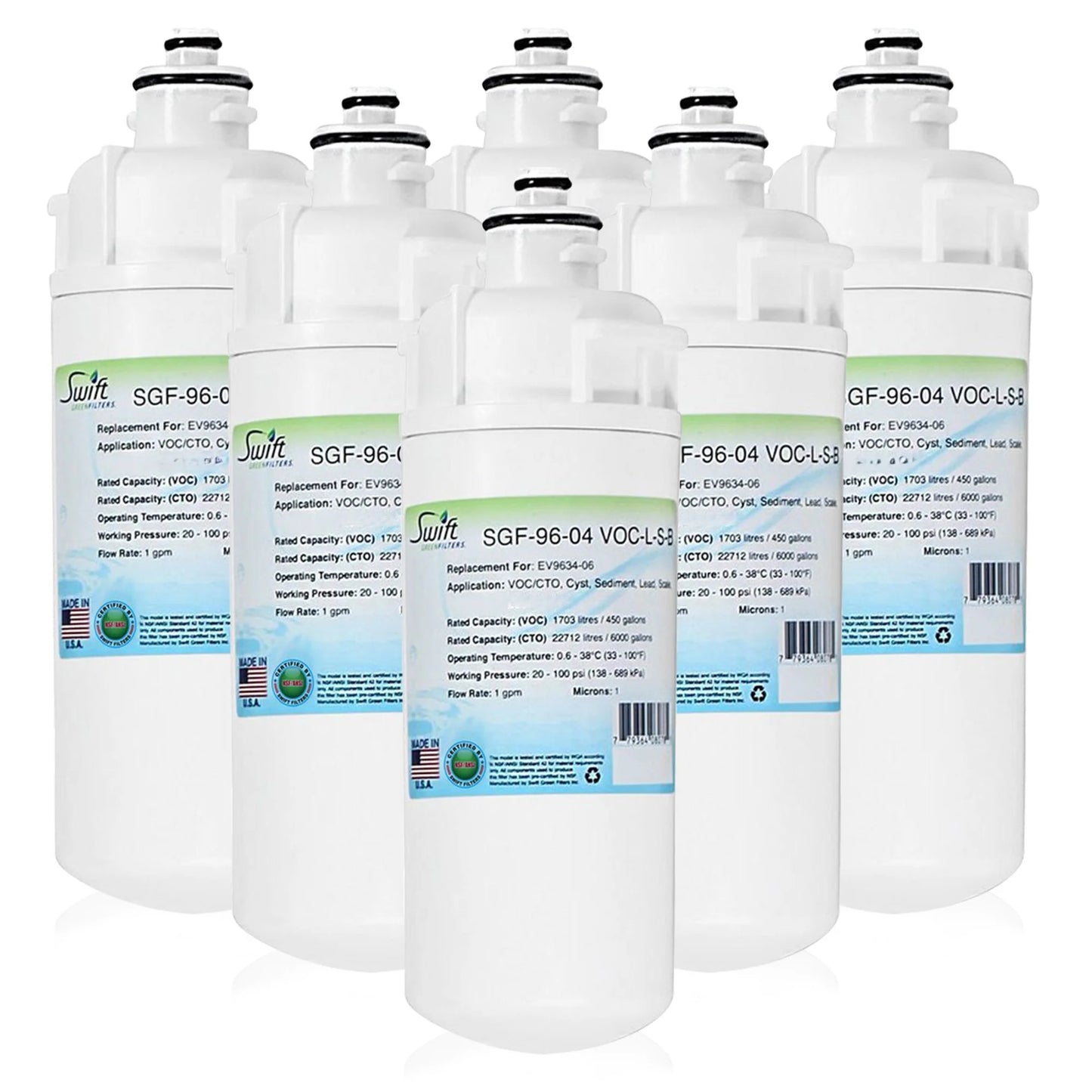 Swift Green Filters SGF-96-04 VOC-L-S-B Compatible Commercial Water Filter for EV9634-06, Made in USA