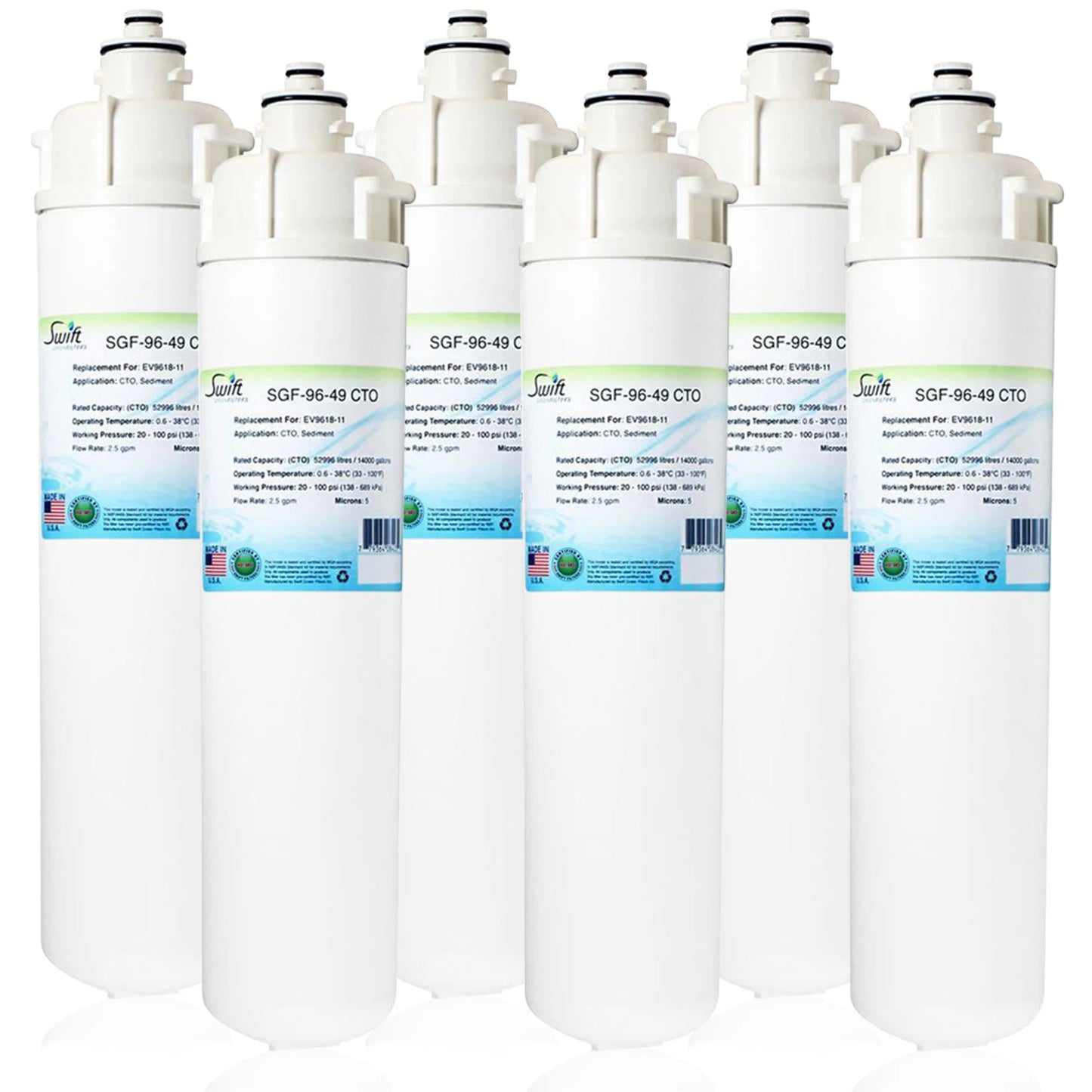 Swift Green Filters SGF-96-49 CTO Compatible Commercial Water Filter for EV9618-11,EV9618-16, Made in USA