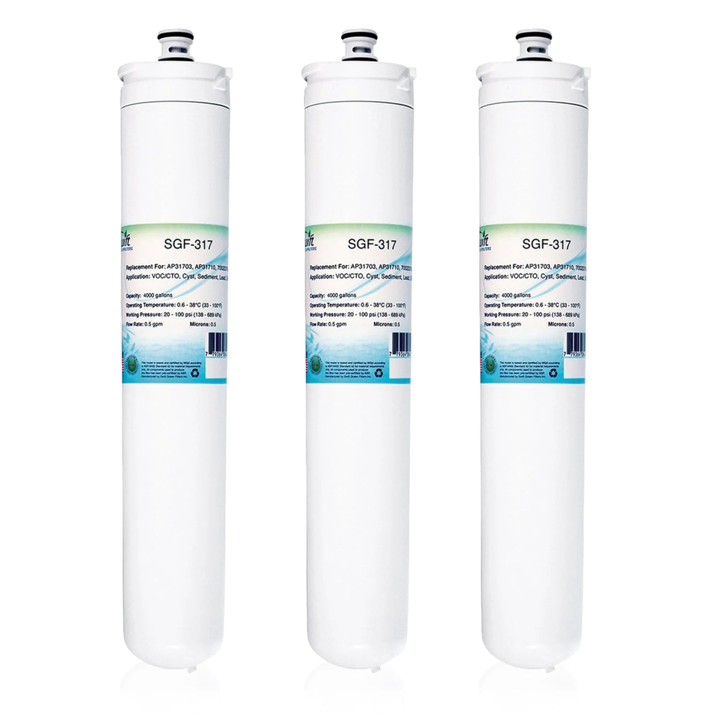 Swift Green Filters SGF-317 Compatible Commercial Water Filter for 3M AP31703, AP31710 , Made in USA