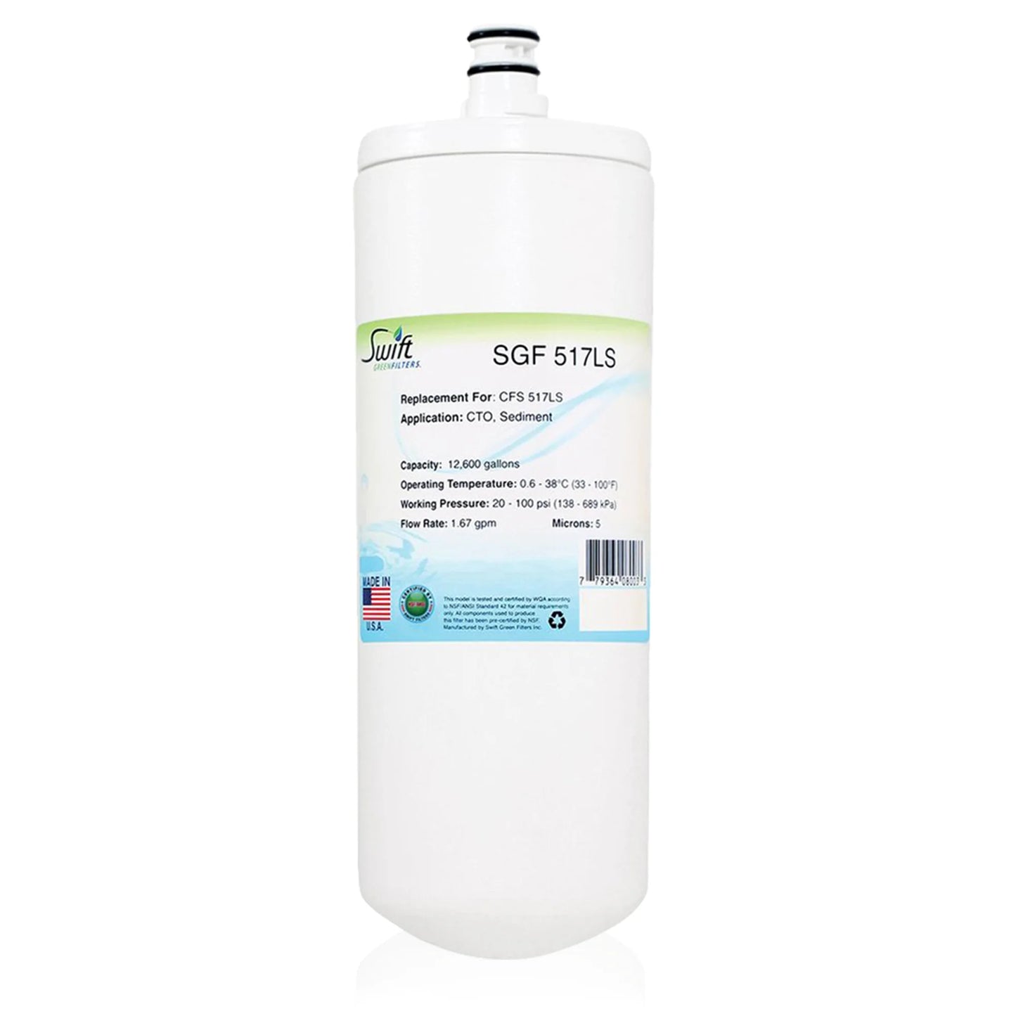 Swift Green Filters SGF-517LS Compatible Commercial Water Filter for CFS 517LS , Made in USA