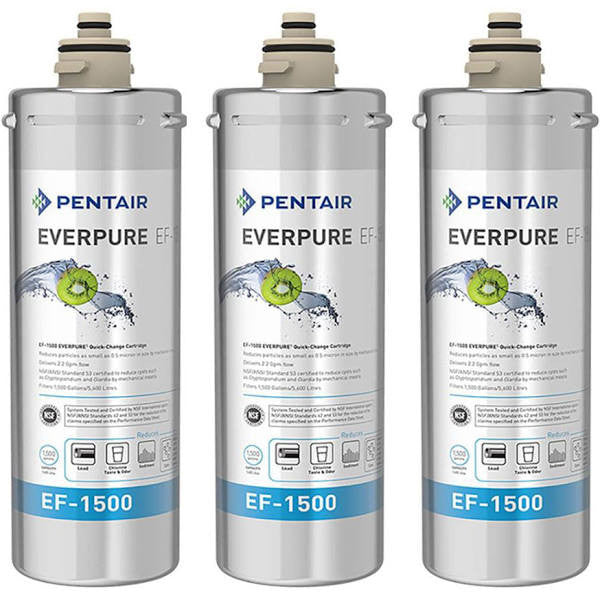 EV9858-50 (3 PACK) $393 w/ FREE SHIP Pentair Everpure EF-1500 Water Filter Cartridge