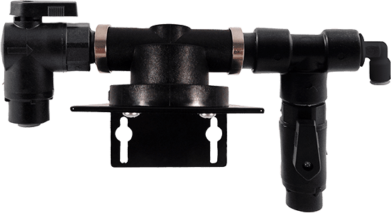 HF1SBQ4 / Homeland Single Filter Head with 1/4" QC Elbow Valve Inlet and Bleeder Valve