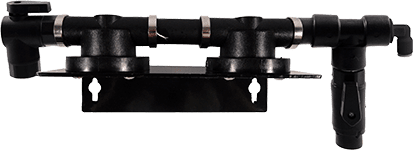 HF2SBQ6 / Homeland Double Filter Head with 3/8" QC Elbow Valve Inlet and Bleeder Valve