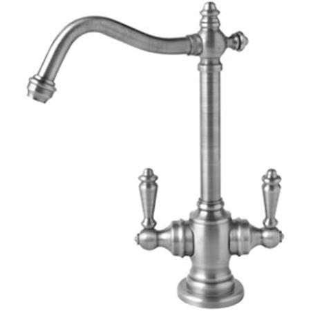 MT1101-NL/BRN Mountain BRUSHED NICKEL Hot/Cold Faucets w/ Traditional Double Curved Body and Handles 1