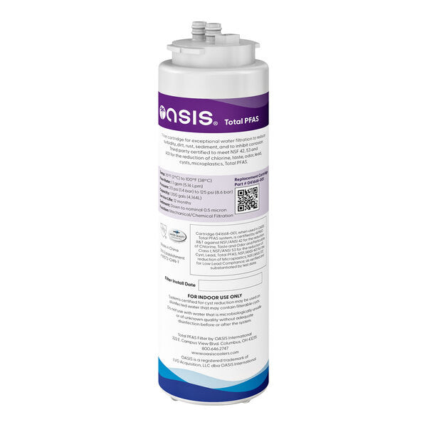 041668-001 Oasis Total PFAS Water Filter Cartridge for VersaFiller, Versacooler II, and RADII Bottle Fillers