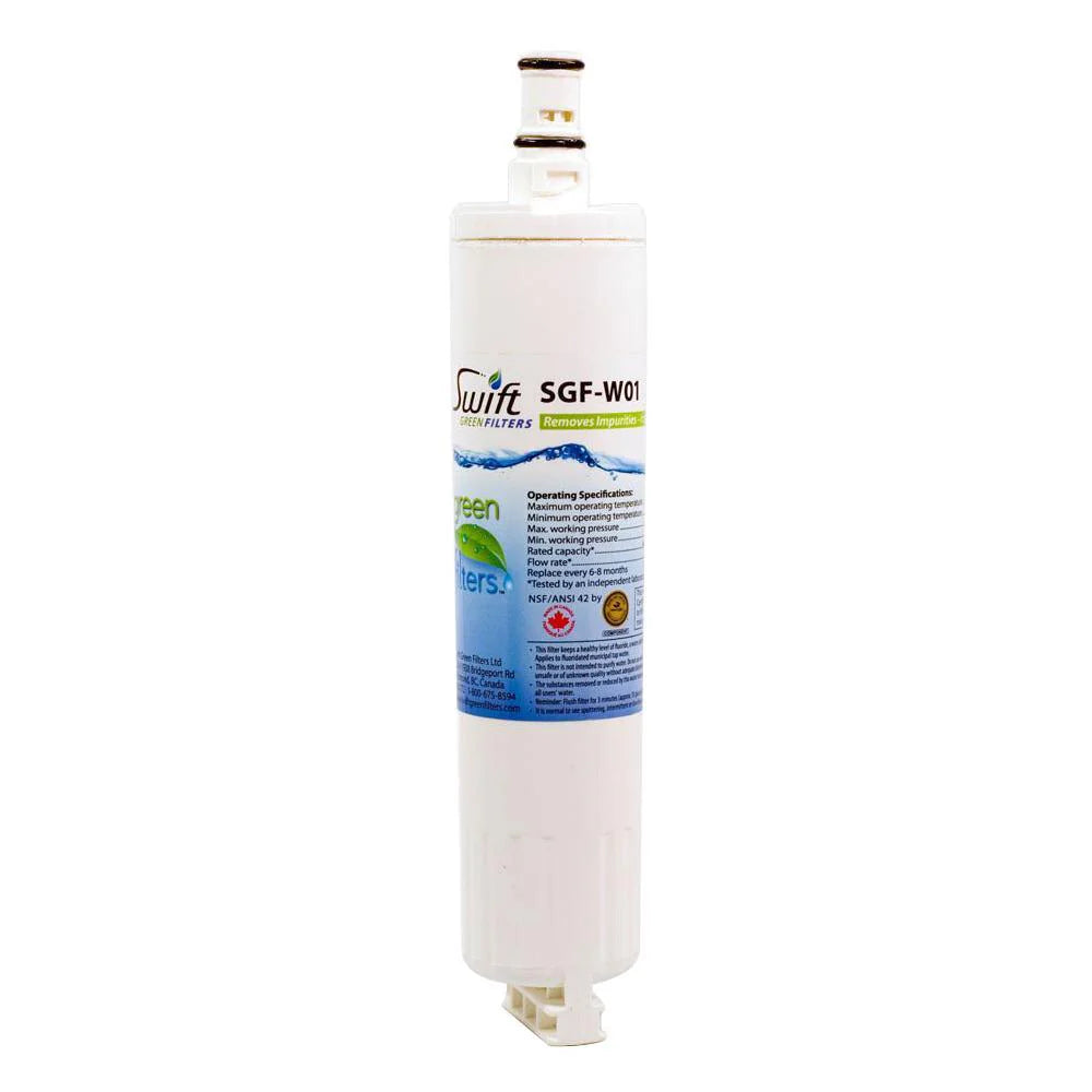 Swift Green Filters SGF-W01 Compatible Refrigerator Water Filter for 4396508, 4396510, EDR5RXD1, Made in USA