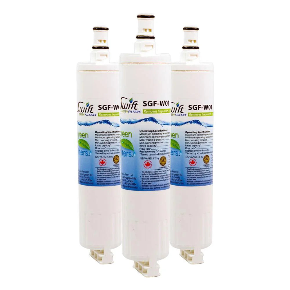 Swift Green Filters SGF-W01 Compatible Refrigerator Water Filter for 4396508, 4396510, EDR5RXD1, Made in USA