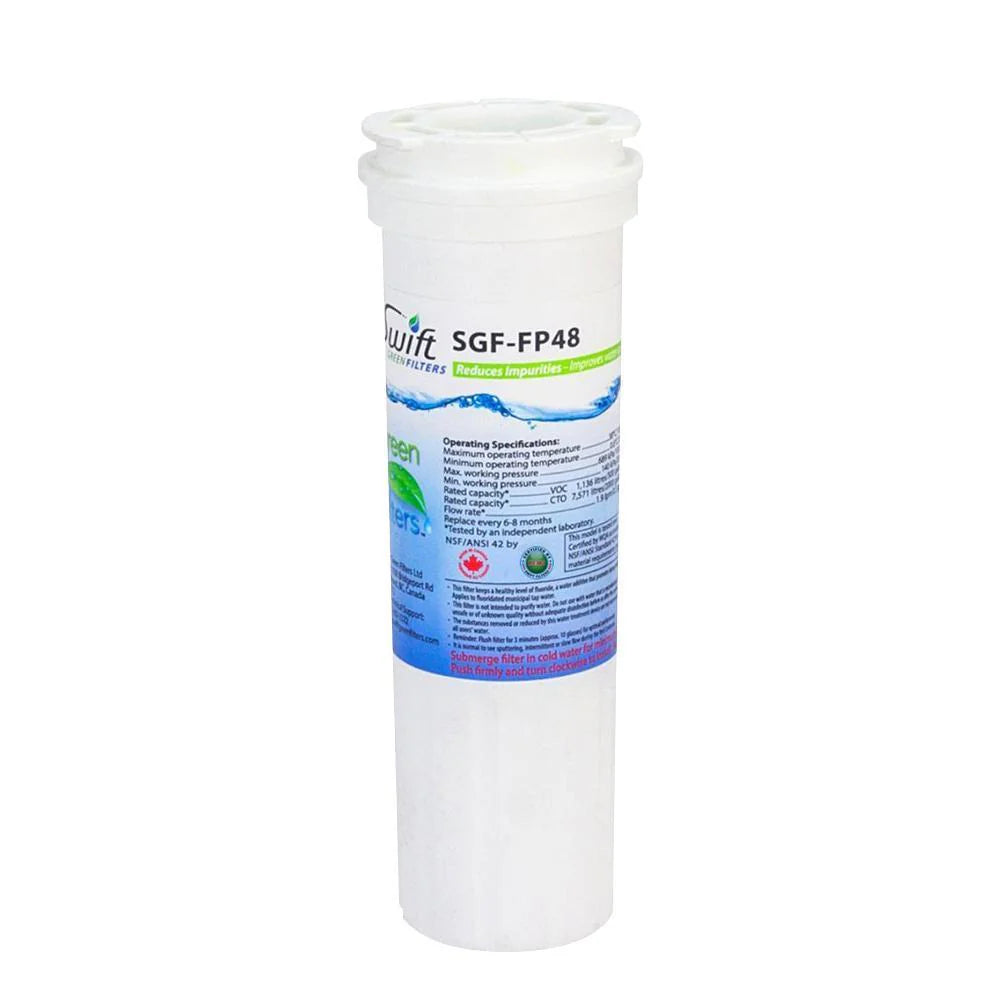 Swift Green Filters SGF-FP48 Compatible Refrigerator Water Filter for 836848, WF296, EFF6017, 67003662, Made in USA