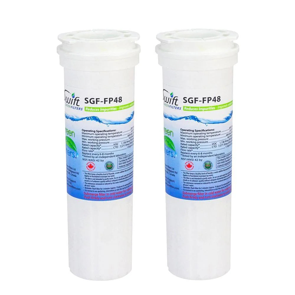 Swift Green Filters SGF-FP48 Compatible Refrigerator Water Filter for 836848, WF296, EFF6017, 67003662, Made in USA