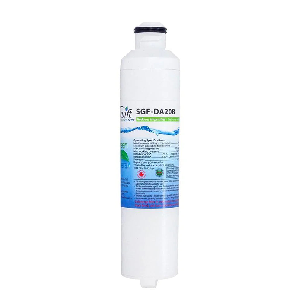 Swift Green Filters SGF-DA20B Compatible Refrigerator Water Filter for DA29-0020B, DA2900019A, DA2900020A, DA97-08006A-B, DA97-08006B, Made in USA
