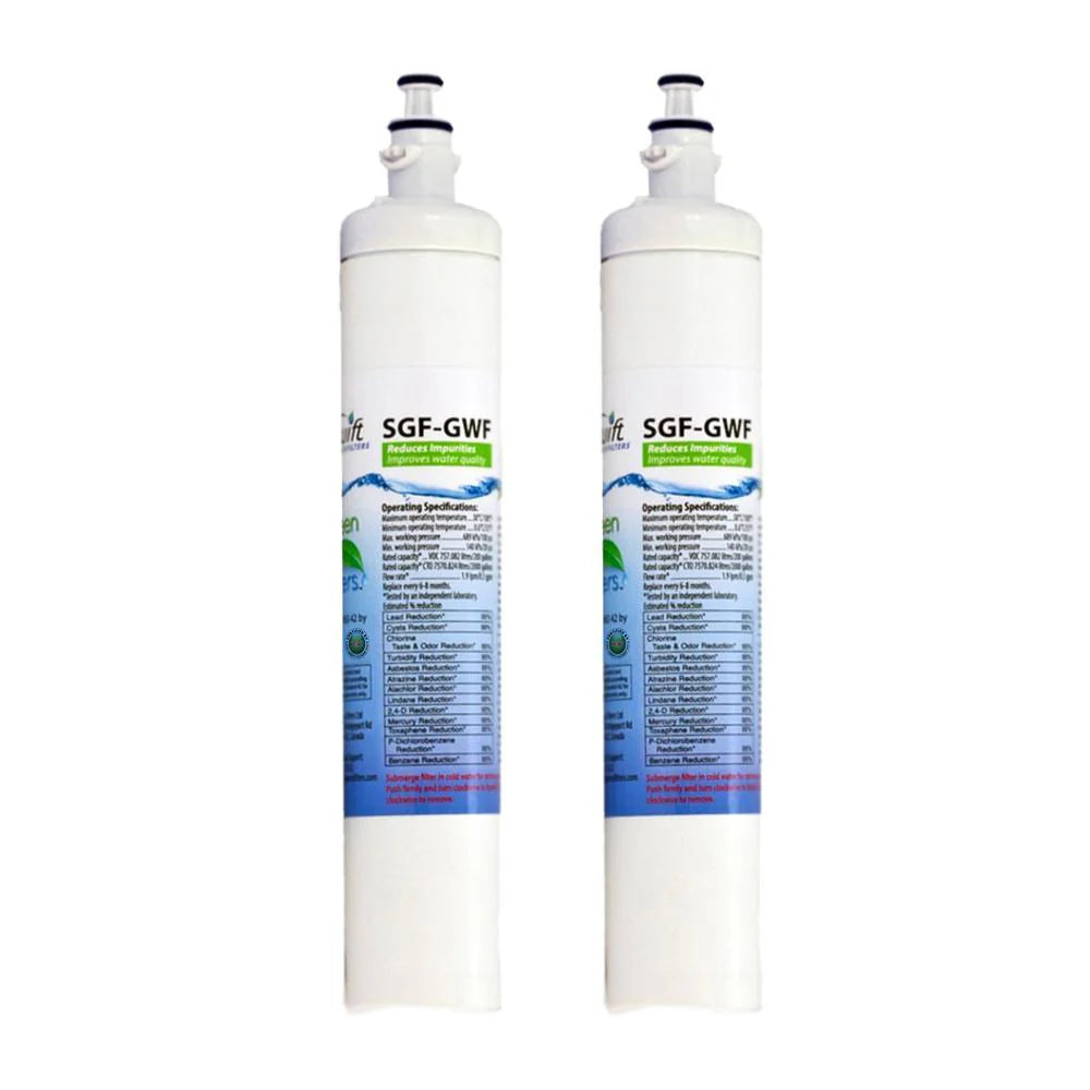 Swift Green Filters SGF-GWF Compatible Refrigerator Water Filter for GWF, RPWF, WSG-4 ,PFE29P, Made in USA