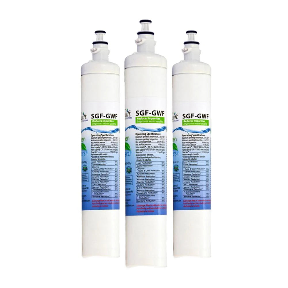 Swift Green Filters SGF-GWF Compatible Refrigerator Water Filter for GWF, RPWF, WSG-4 ,PFE29P, Made in USA