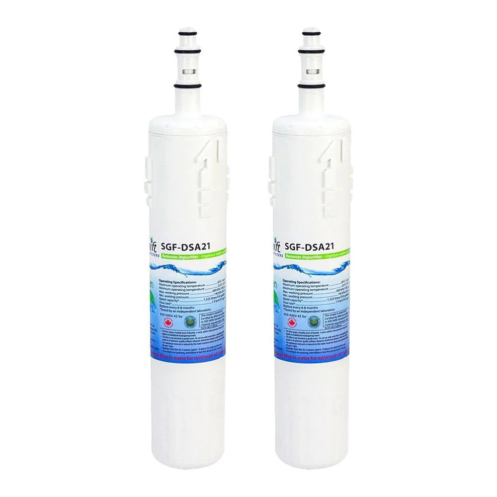 Swift Green Filters SGF-DSA21 Compatible Refrigerator Water Filter for Samsung DA29-00012A, DA29-00012B, DA61-00159A, EFF-6006A-8, Made in USA