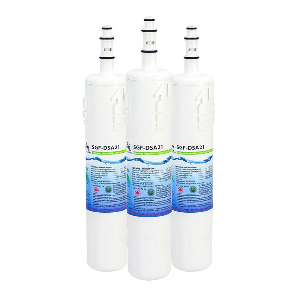 Swift Green Filters SGF-DSA21 Compatible Refrigerator Water Filter for Samsung DA29-00012A, DA29-00012B, DA61-00159A, EFF-6006A-8, Made in USA