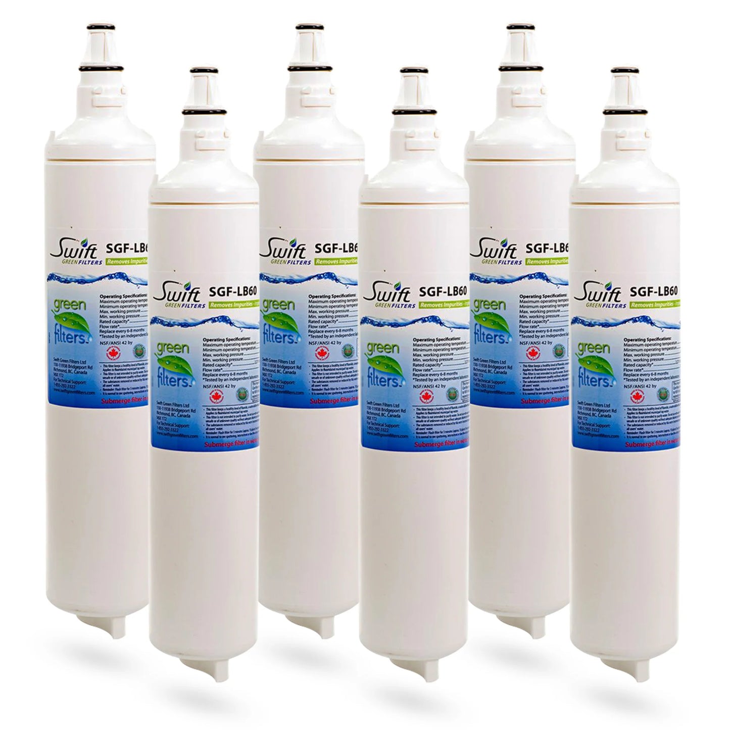 Swift Green Filters SGF-LB60 Compatible Refrigerator Water Filter for LG 5231JA2006B, LT 600P, 5231JA2006A, EFF-6004A, 46-9990, Made in USA
