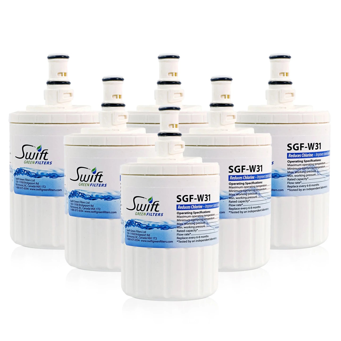 Swift Green Filters SGF-W31 Compatible Refrigerator Water Filter for Whirlpool EDR8D1 , FILTER 8, 46-9002, 8171413, 8171414, 8171788, NLC200, 2204324, Made in USA