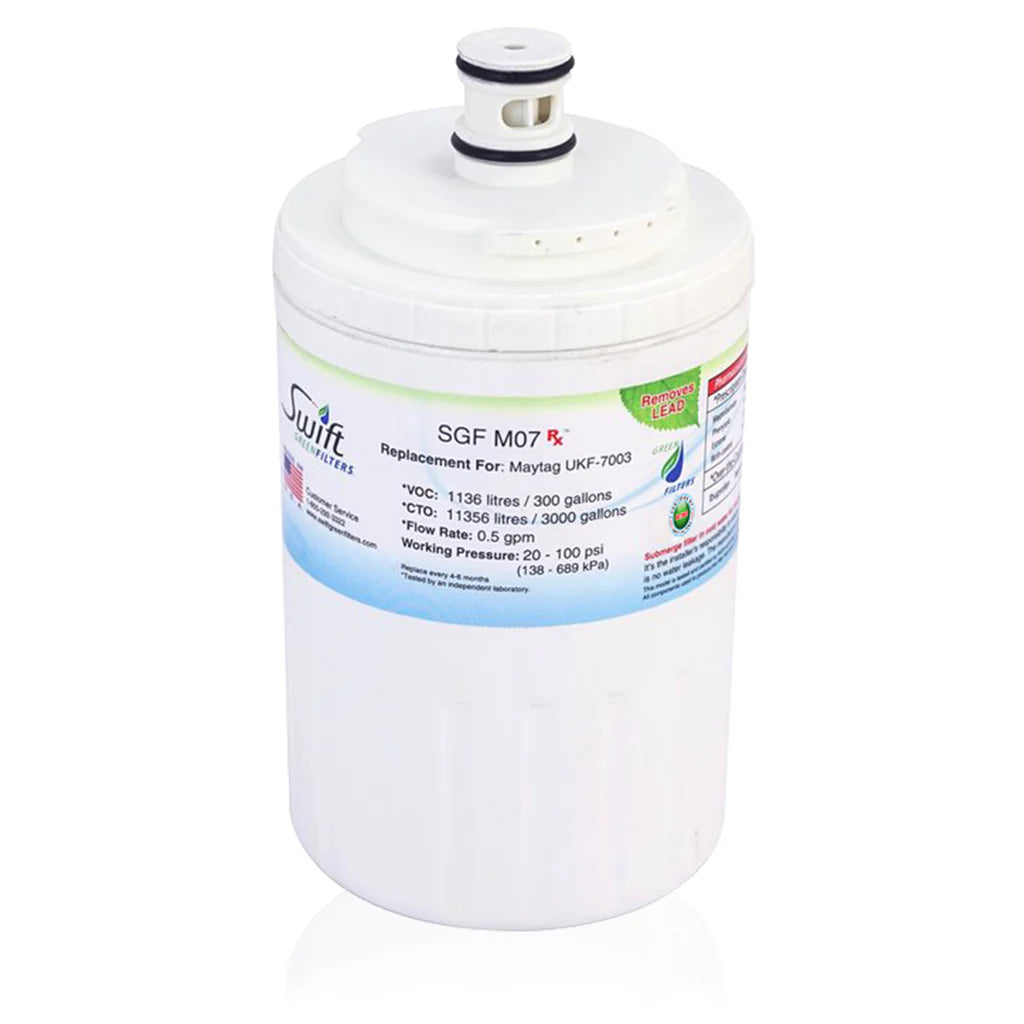 Swift Green Filters SGF-M07 Rx Compatible Refrigerator Water Filter for UKF7003, UKF7001, EDR7D1, Filter 7, Made in USA