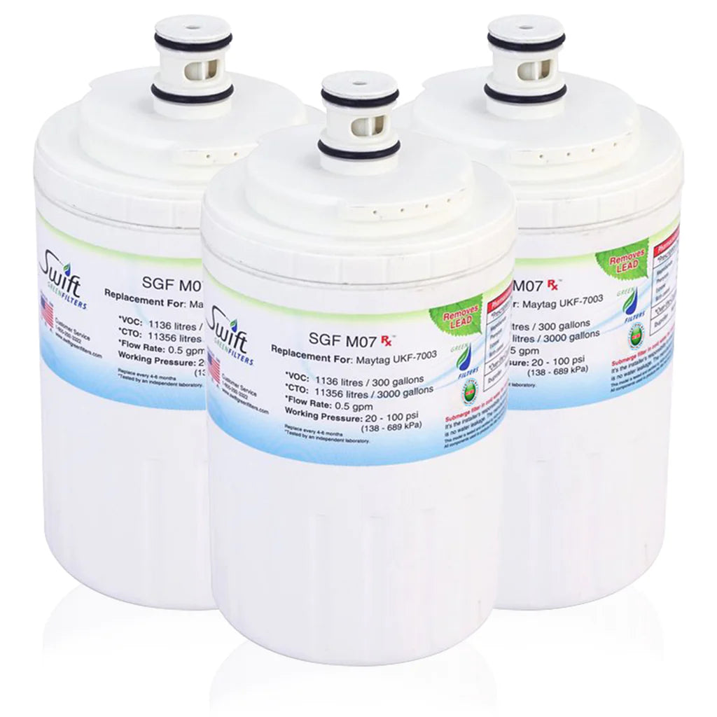 Swift Green Filters SGF-M07 Rx Compatible Refrigerator Water Filter for UKF7003, UKF7001, EDR7D1, Filter 7, Made in USA