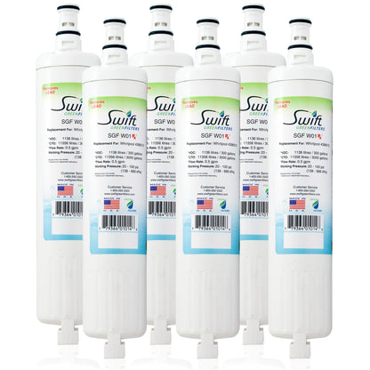 Swift Green Filters SGF-W01 Rx Compatible Refrigerator Water Filter for 4396508, 4396510, EDR5RXD1, Made in USA