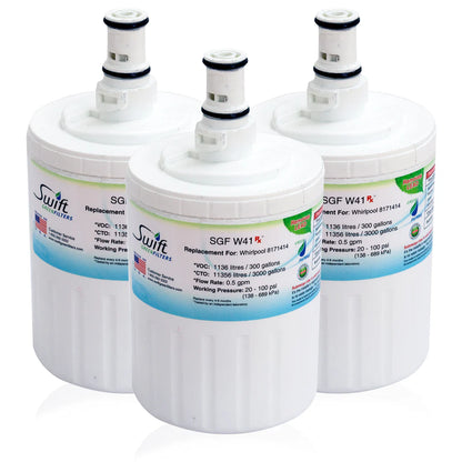 Swift Green Filters SGF-W41 Rx Compatible Refrigerator Water Filter for EDR8D1, FILTER 8, 46-9002, 8171413, 8171414, NLC200, Made in USA