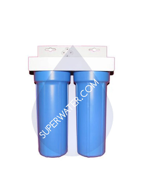 160196 / BFS-201 Two 3/8" Slim Line Blue Housings (w/o Cartridges)