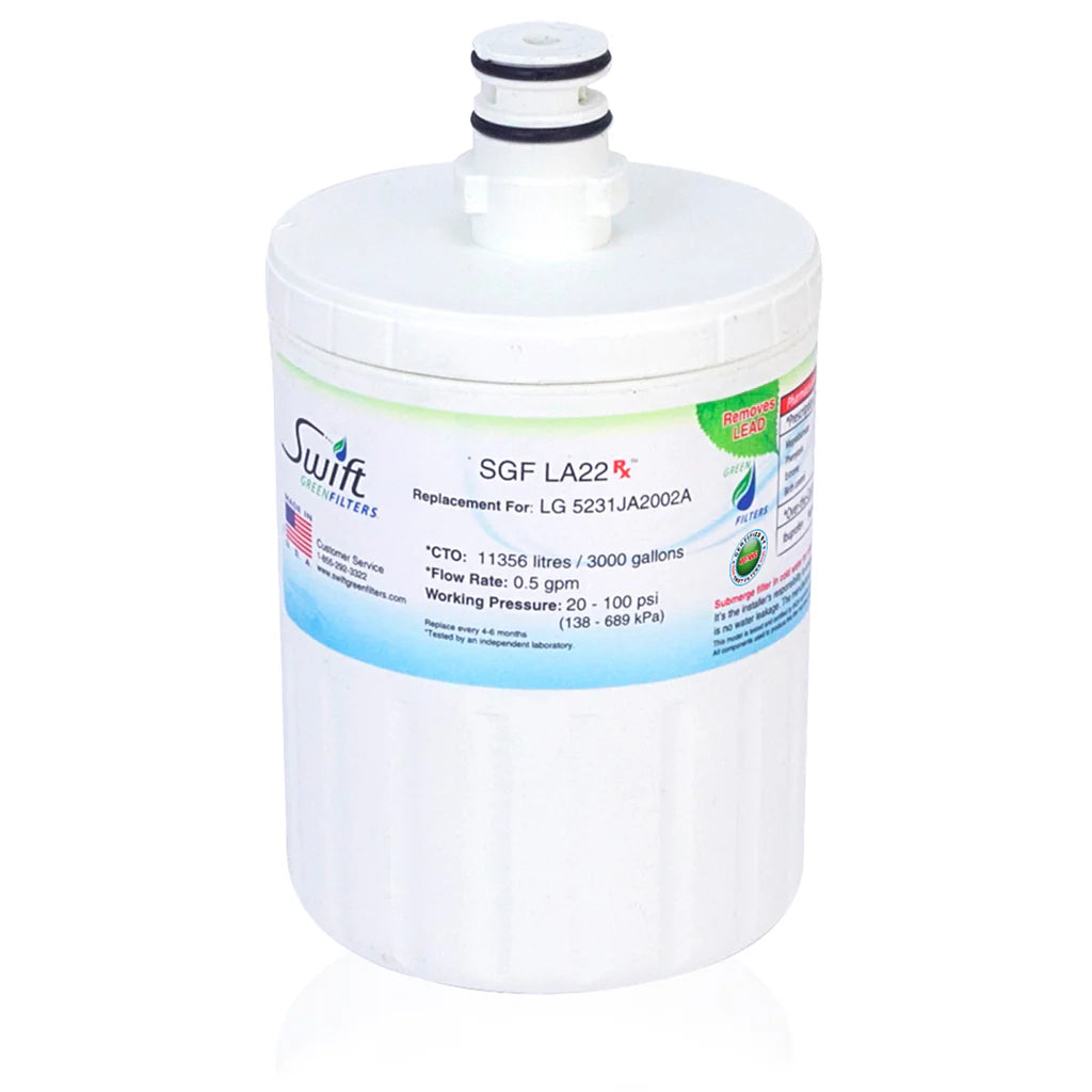 Swift Green Filters SGF-LA22 Rx Compatible Refrigerator Water Filter for LT500P, 5231JA2002A, 46-9890, EFF-6005A, Made in USA
