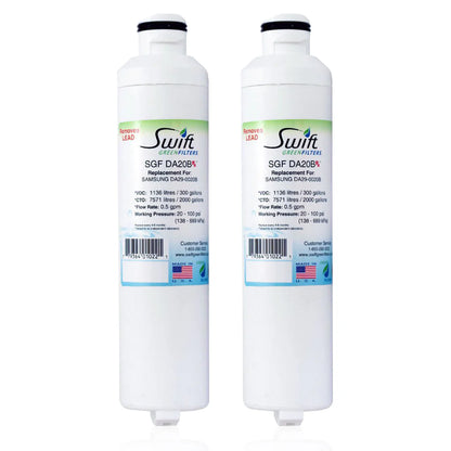 Swift Green Filters SGF-DA20B Rx Compatible Refrigerator Water Filter for DA29-0020B, DA2900020A, DA97-08006A-B, DA97-08006B, HAF-CIN, HAF-CIN-EXP, EFF-6027A, Made in USA