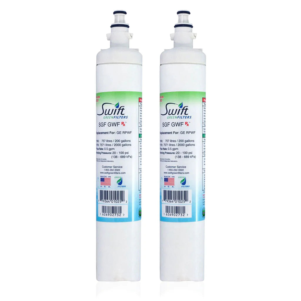 Swift Green Filters SGF-GWF Rx Compatible Refrigerator Water Filter for GWF, RPWF, WSG-4 ,PFE29P, Made in USA