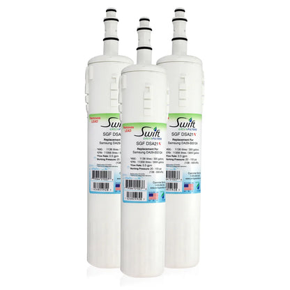 Swift Green Filters SGF-DSA21 Rx Compatible Refrigerator Water Filter for DA29-00012A, DA29-00012B, DA61-00159A, EFF-6006A-8, Made in USA