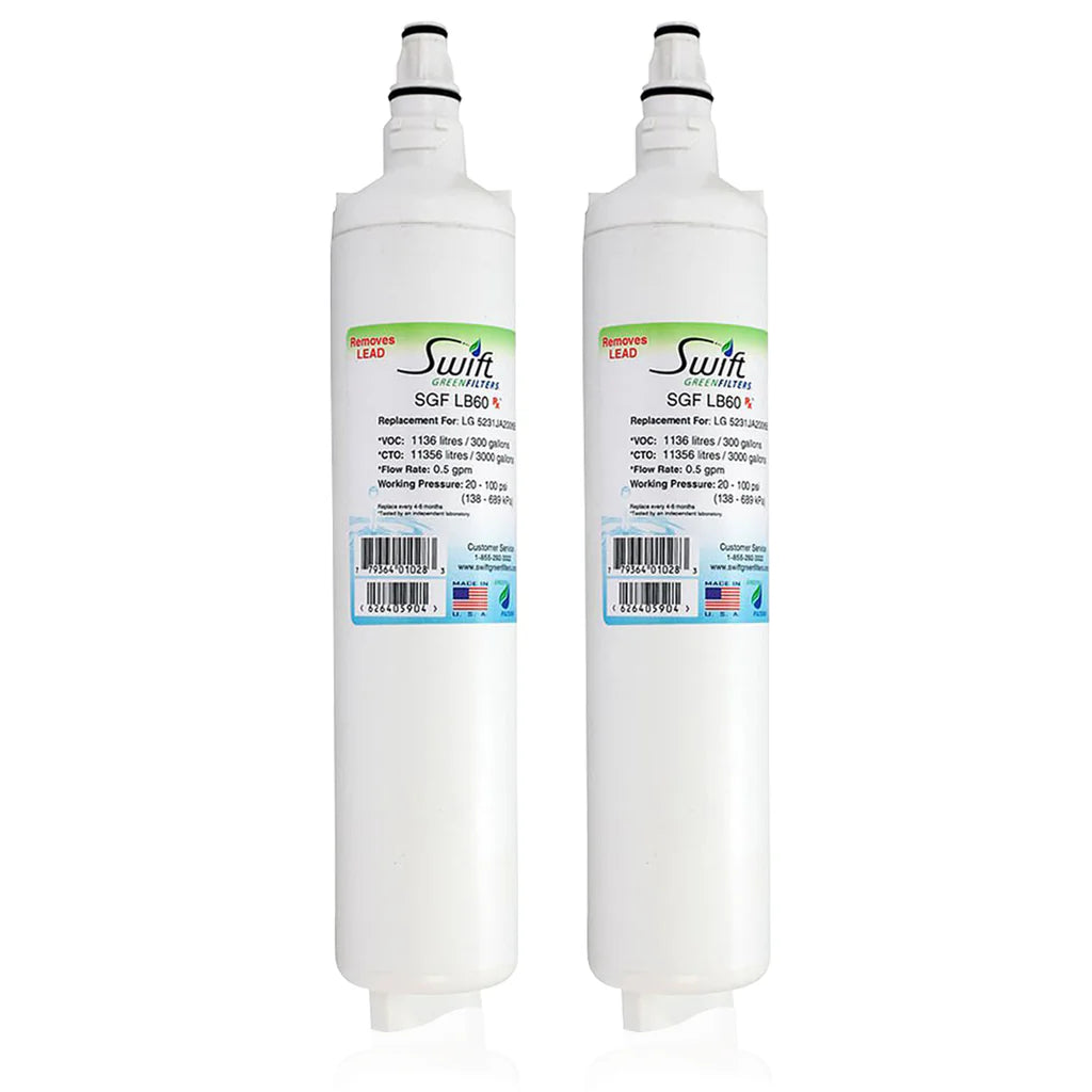 Swift Green Filters SGF-LB60 Rx Compatible Refrigerator Water Filter for LT600P, 5231JA2006A and 46-9990, Made in USA