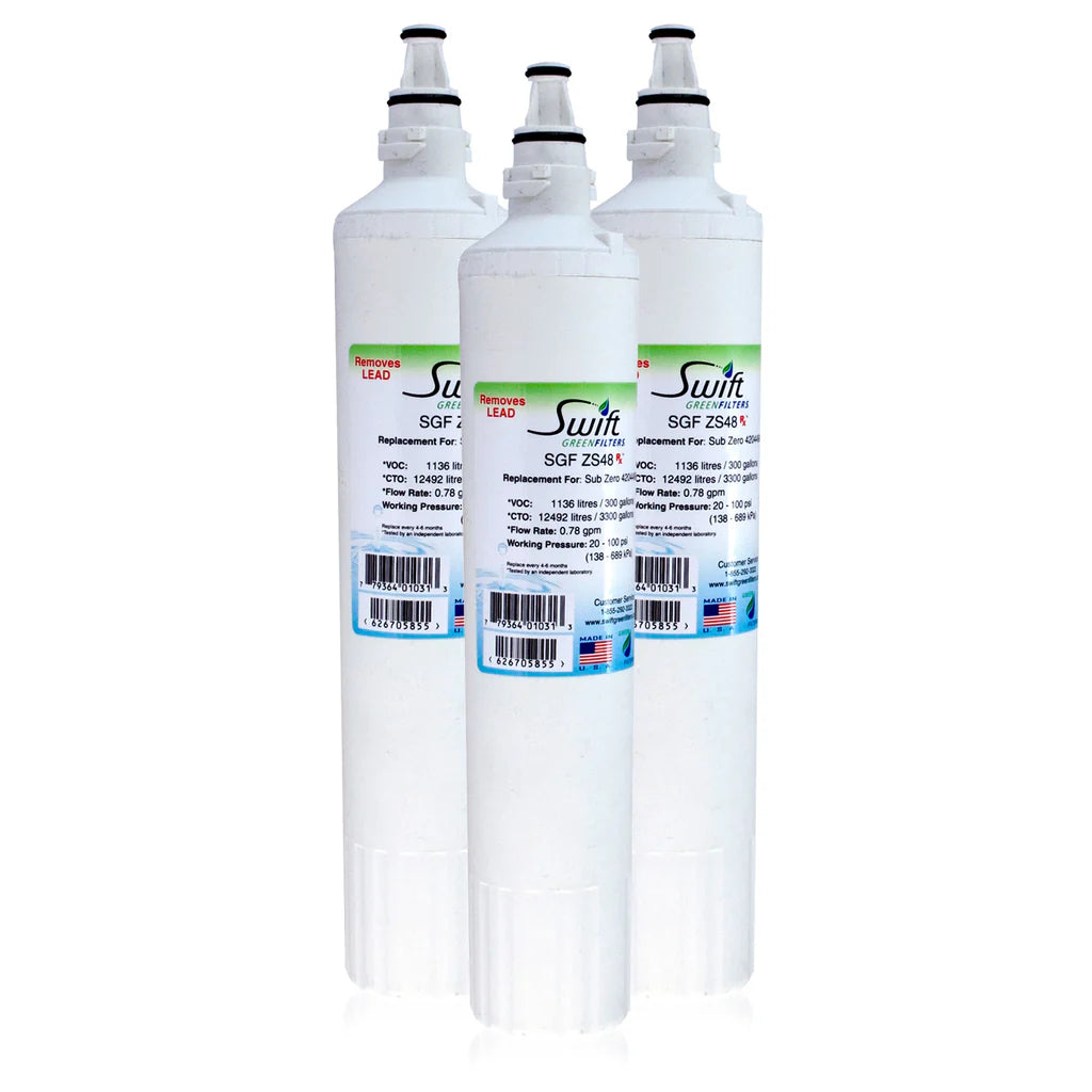 Swift Green Filters SGF-ZS48 Rx Compatible Refrigerator Water Filter for 4290510, PRO 48 4204490 and 7012333, Made in USA