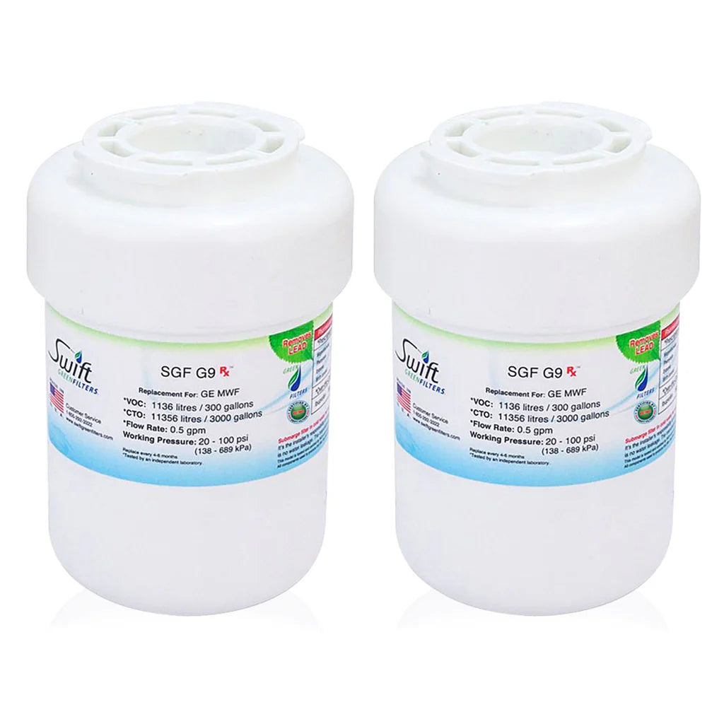 Swift Green Filters SGF-G9 Rx Compatible Refrigerator Water Filter for MWF, MWFA, WF-287,WF287, 469991, Made in USA