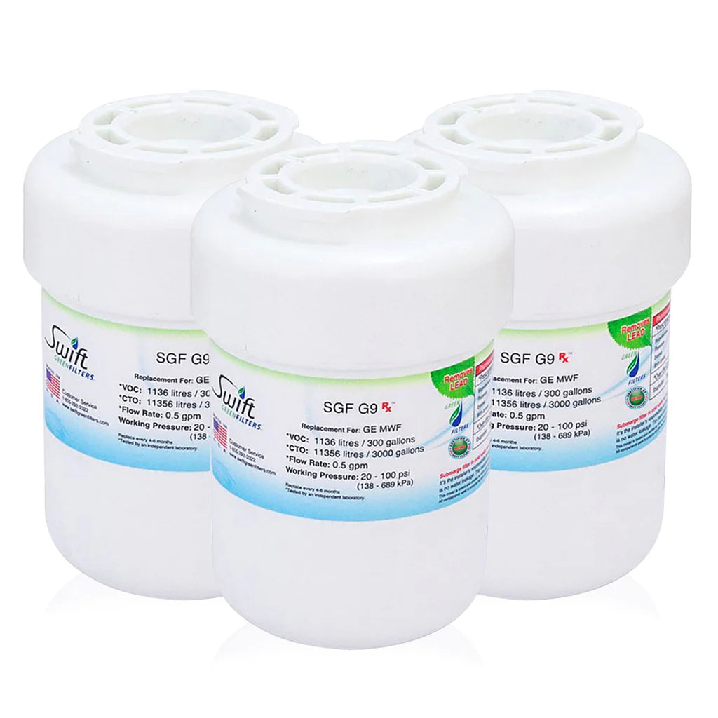 Swift Green Filters SGF-G9 Rx Compatible Refrigerator Water Filter for MWF, MWFA, WF-287,WF287, 469991, Made in USA