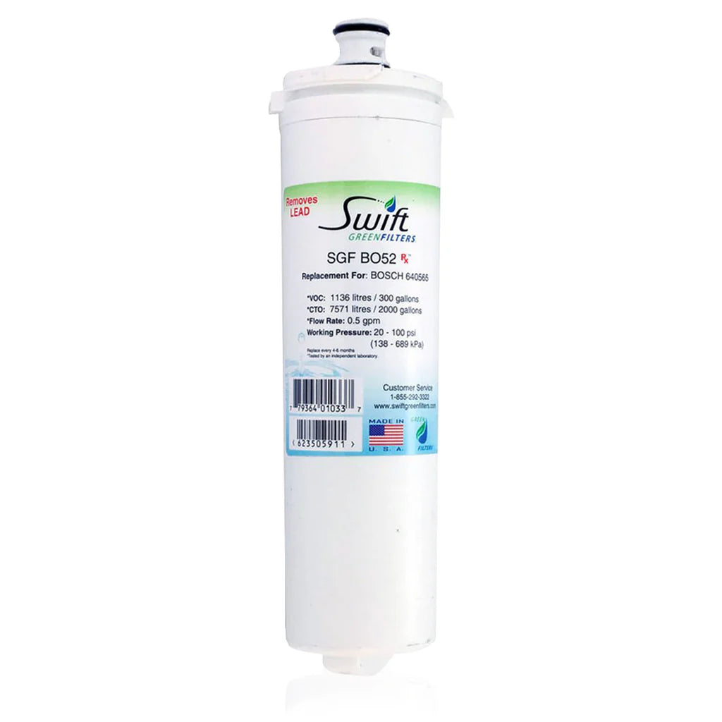 Swift Green Filters SGF-BO52 Rx Compatible Refrigerator Water Filter for EVOLFLTR10, 640565, 55866-06, AP3961137, B20CS5, CS-51, CS52, Made in USA