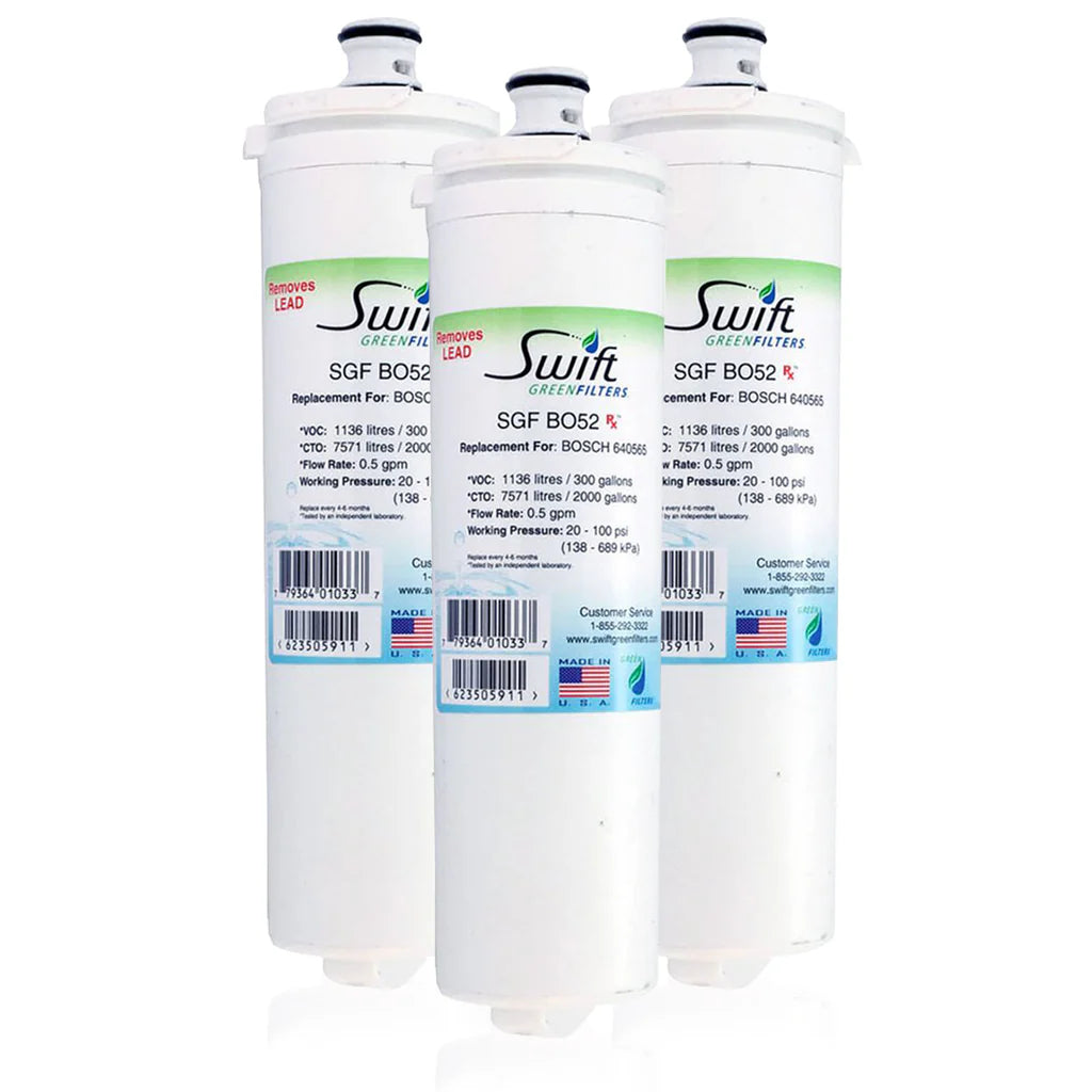 Swift Green Filters SGF-BO52 Rx Compatible Refrigerator Water Filter for EVOLFLTR10, 640565, 55866-06, AP3961137, B20CS5, CS-51, CS52, Made in USA