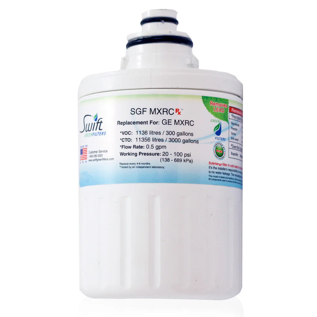 Swift Green Filters SGF-MXRC Rx Compatible Refrigerator Water Filter for FXRC, MXRC, FXRT, 469905, Made in USA