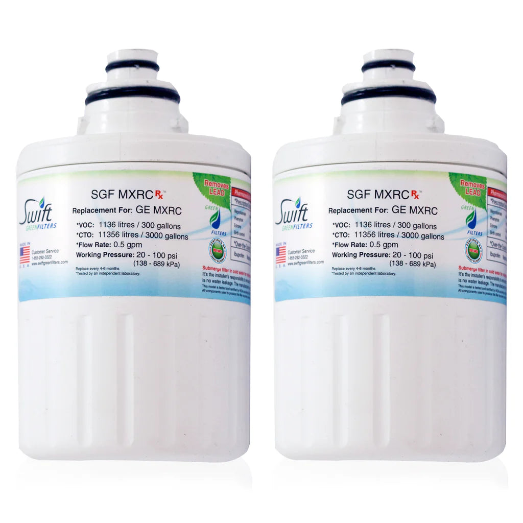 Swift Green Filters SGF-MXRC Rx Compatible Refrigerator Water Filter for FXRC, MXRC, FXRT, 469905, Made in USA