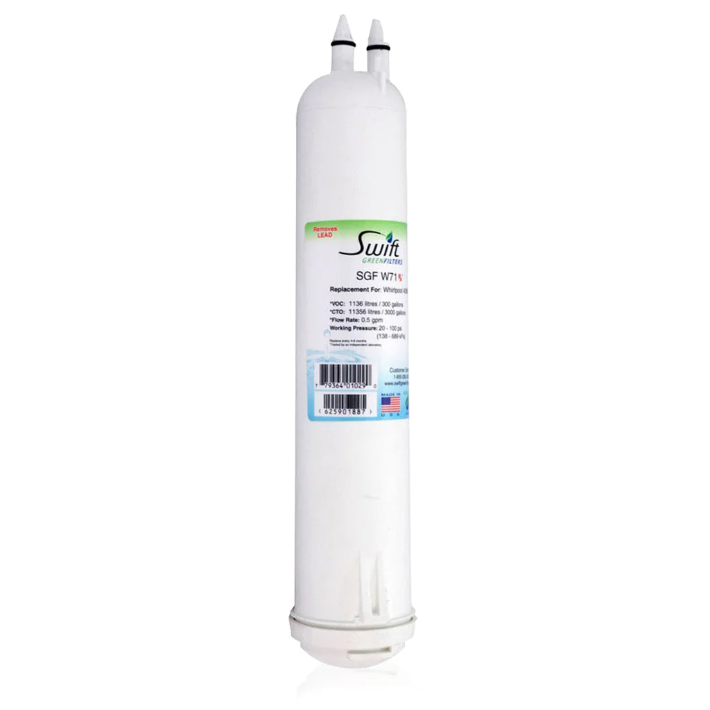Swift Green Filters SGF-W71 Rx Compatible Refrigerator Water Filter for 4396841, 4396710, EDR3RXD1, EFF-6016A, EFF-6008A, EDR3RXD1, Made in USA