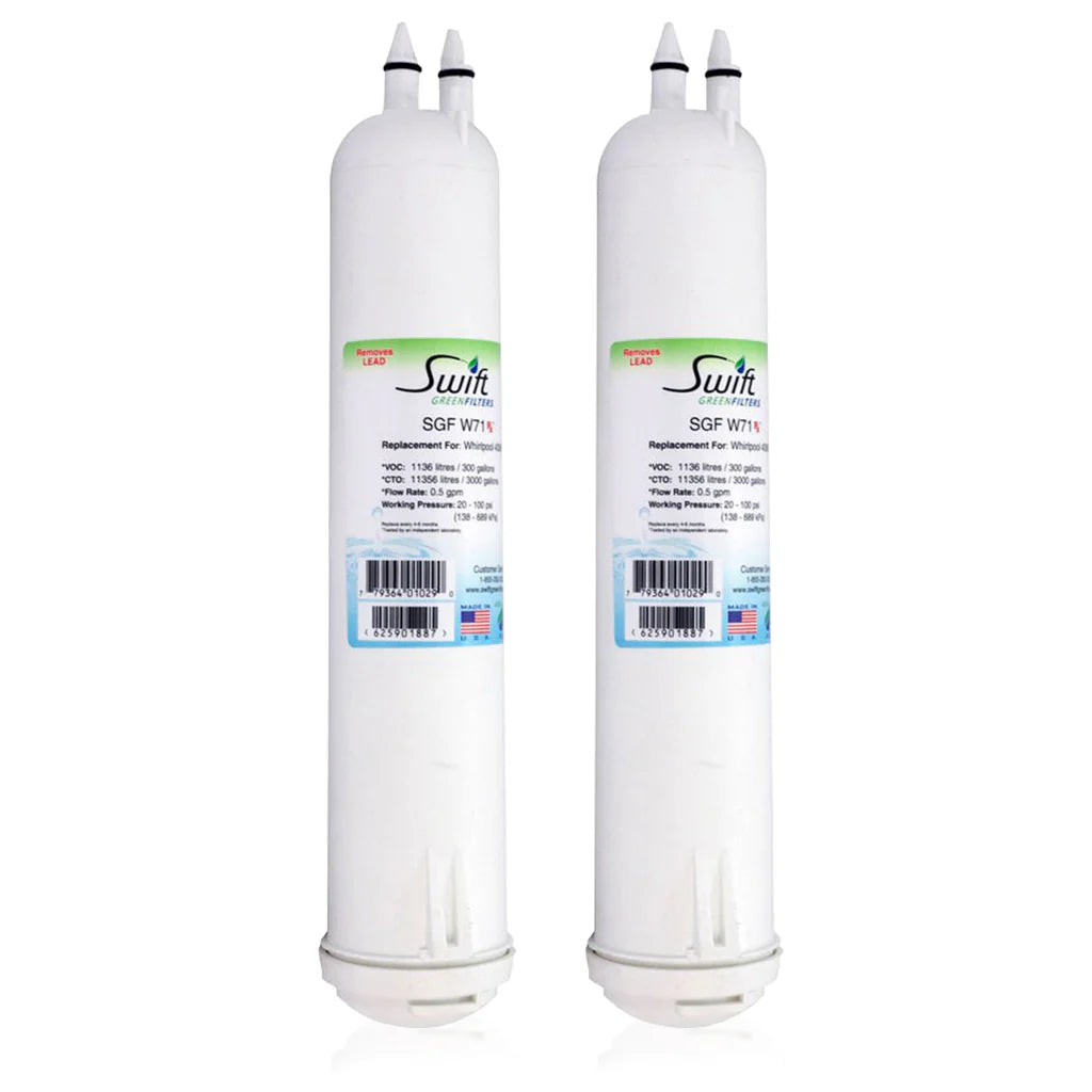 Swift Green Filters SGF-W71 Rx Compatible Refrigerator Water Filter for 4396841, 4396710, EDR3RXD1, EFF-6016A, EFF-6008A, EDR3RXD1, Made in USA