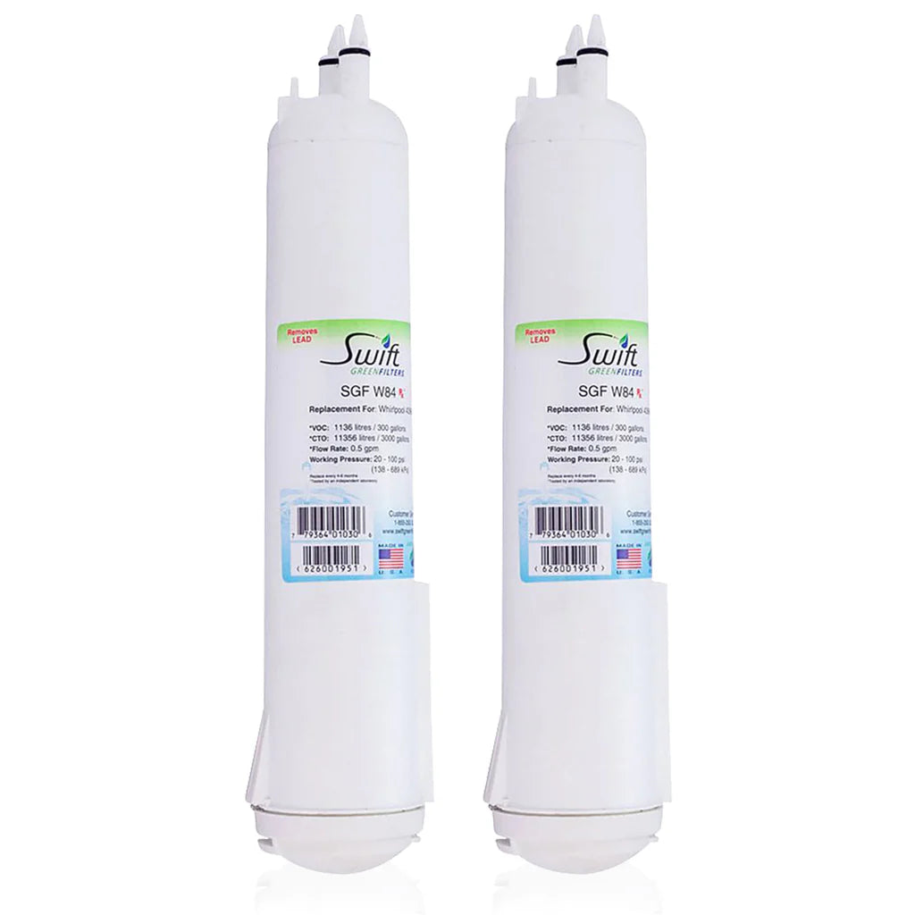 Swift Green Filters SGF-W84 Rx Compatible Refrigerator Water Filter for 4396841, 4396710, EDR3RXD1, EFF-6016A, EFF-6008A, EDR3RXD1, Made in USA