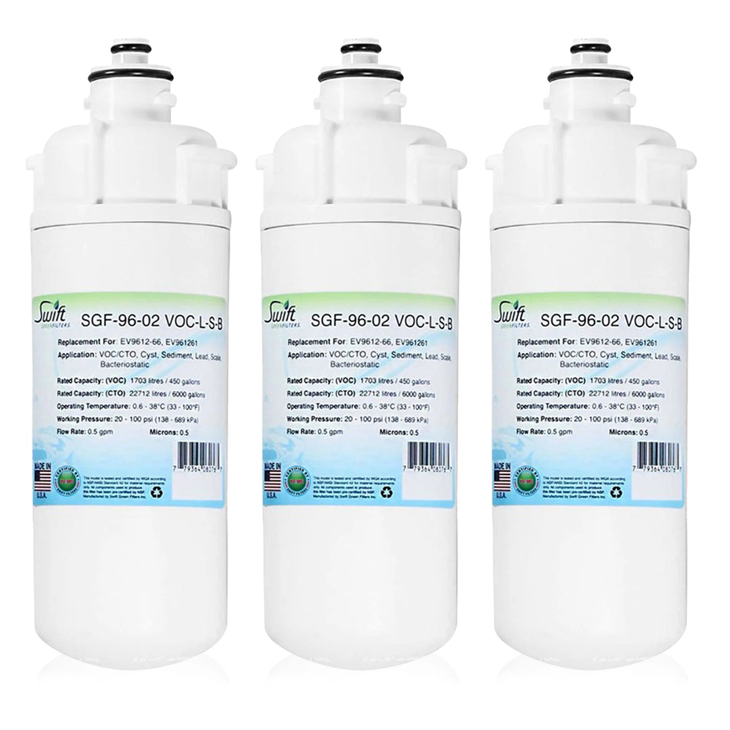 Swift Green Filters SGF-96-02 VOC-L-S-B Compatible Commercial Water Filter for EV9612-66, EV961261, Made in USA