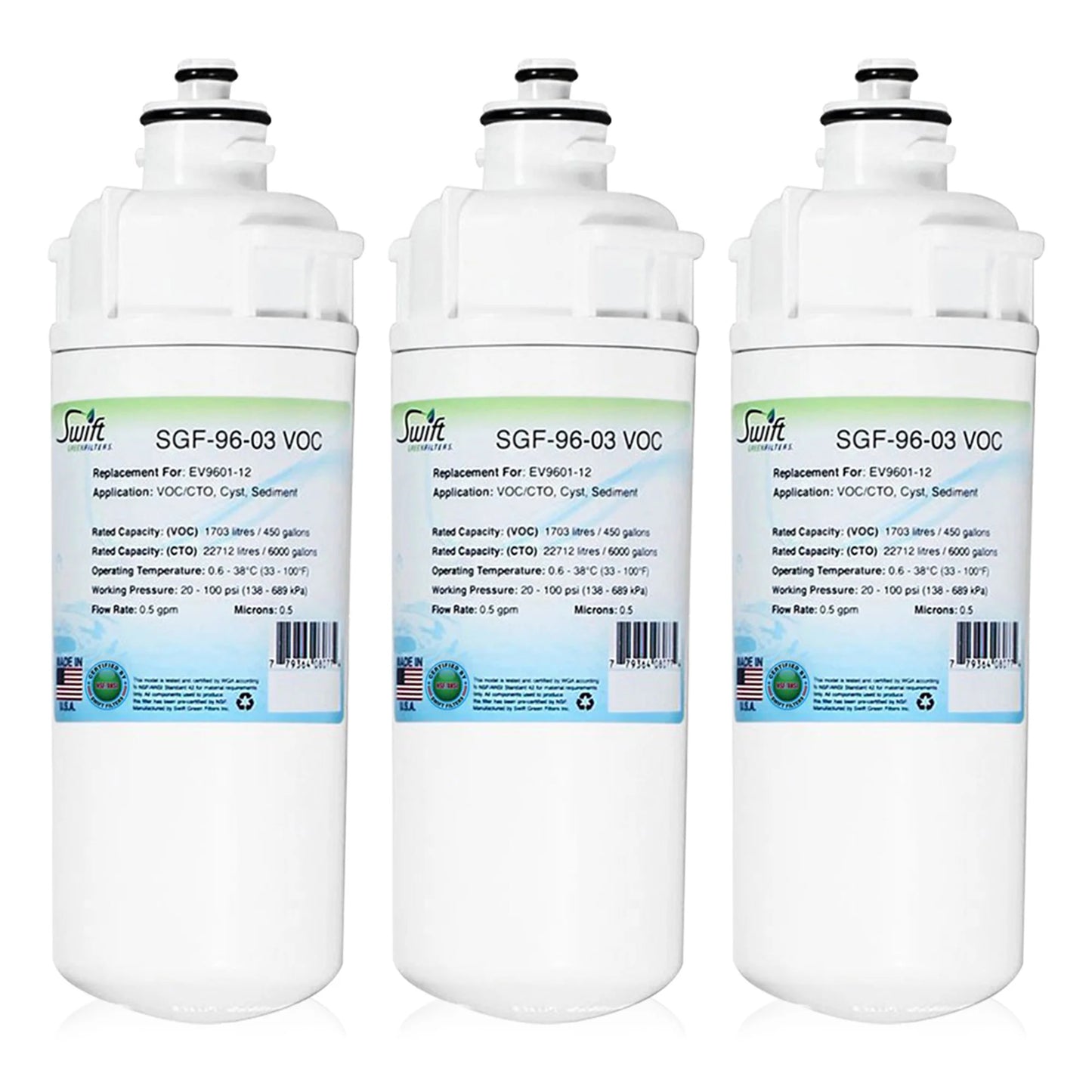 Swift Green Filters SGF-96-03 VOC Compatible Commercial Water Filter for EV9601-12, Made in USA