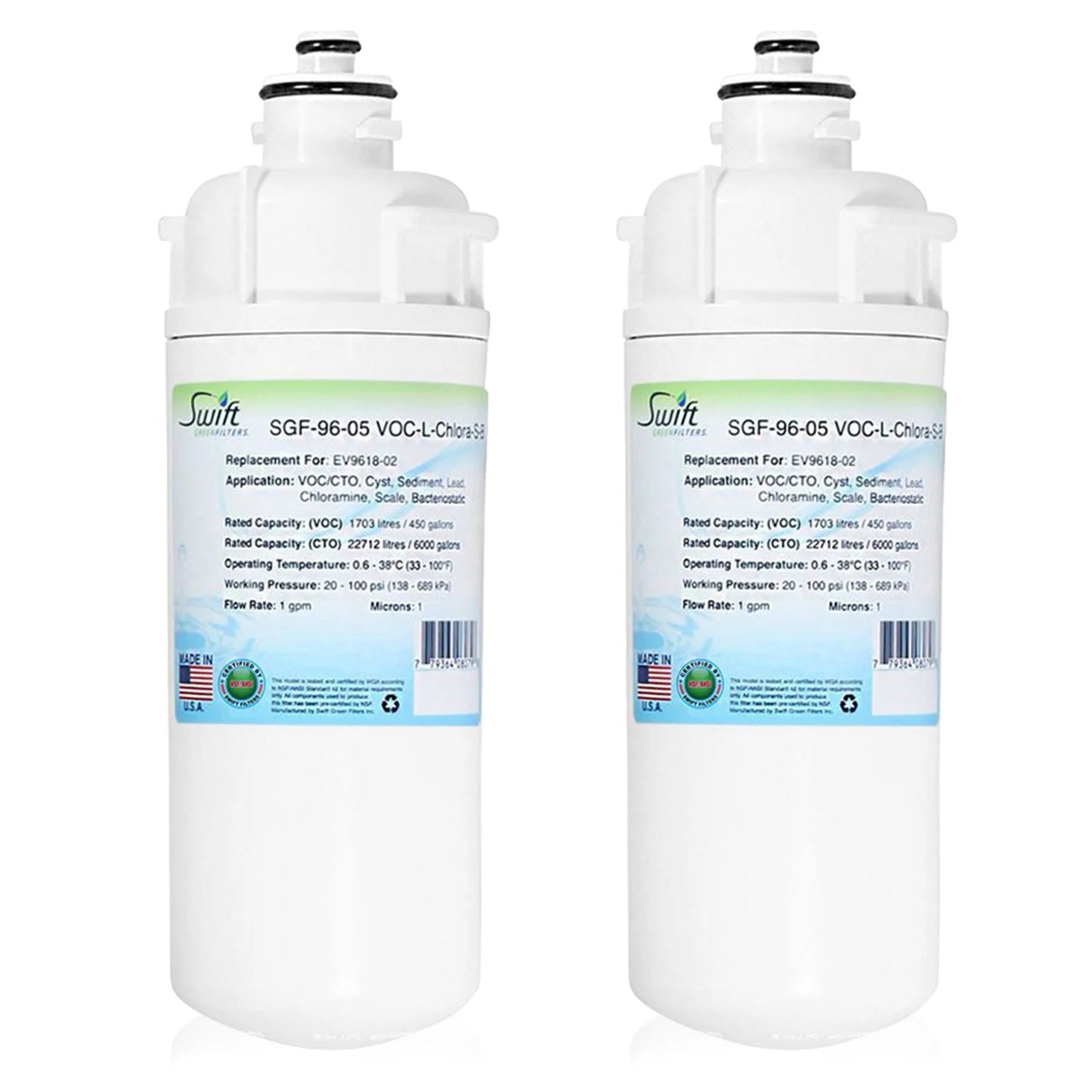 Swift Green Filters SGF-96-05 VOC-L-Chlora-S-B Compatible Commercial Water Filter for EV9617-06,EV9617-22,EV9618-36, Made in USA