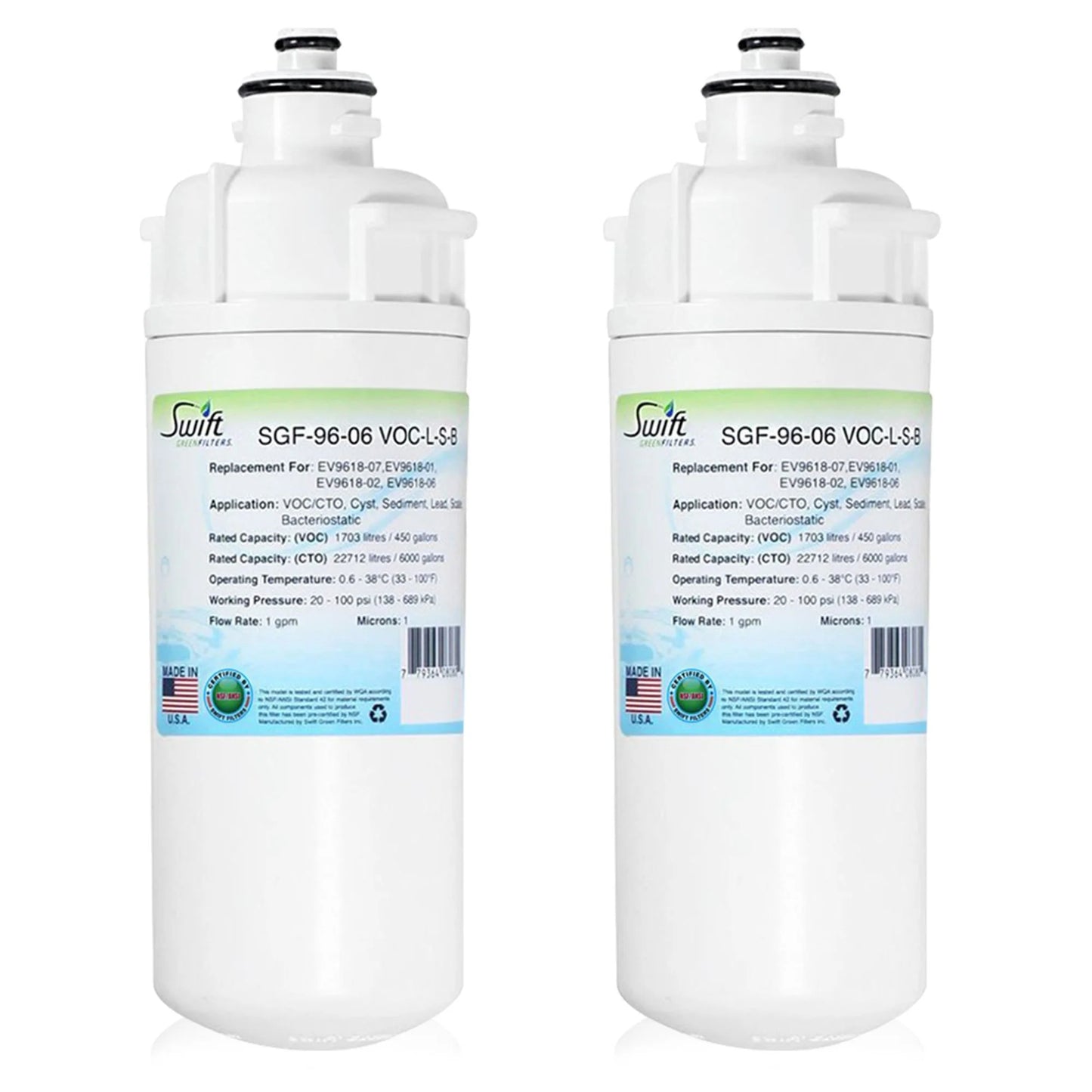 Swift Green Filters SGF-96-06 VOC-L-S-B Compatible Commercial Water Filter for EEV9618-07, EV9618-01, EV9618-02, Made in USA