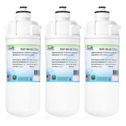 Swift Green Filters SGF-96-08 CTO-S Compatible Commercial Water Filter for EV9618-36, EV9617-22, Made in USA