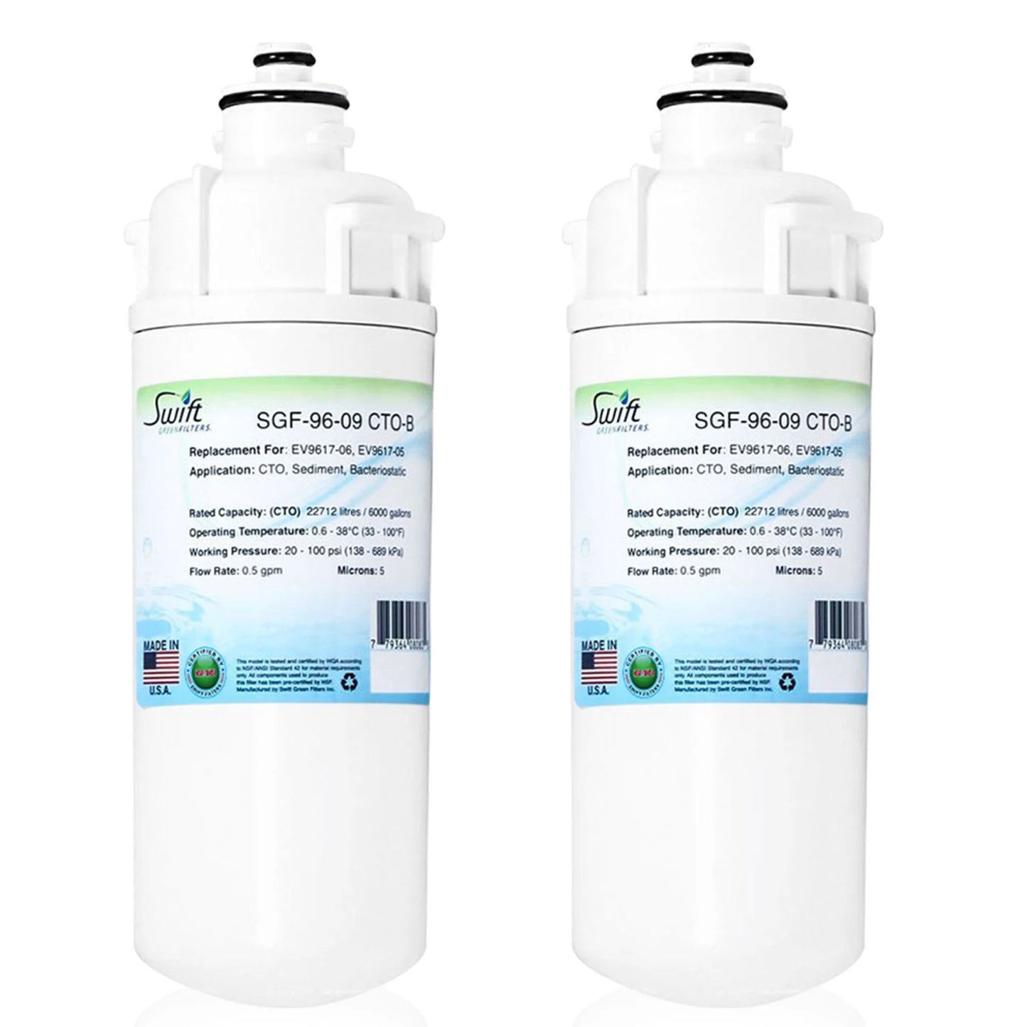 Swift Green Filters SGF-96-09 CTO-B Compatible Commercial Water Filter for EV9617-06, EV9617-05, Made in USA